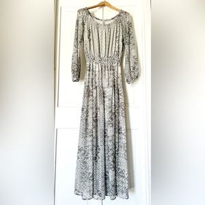 Boho long sleeved sheer maxi dress by Bethany Mota